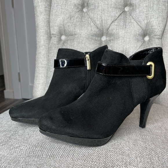 Bandolino Women Ankle Boots Heeled Ankle Booties Black Size 9.5 - Picture 1 of 5
